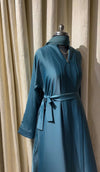 Our premium wrap-style abaya comes with matching dupatta + waist belt for that perfect modest silhouette.