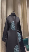Nida Abaya with Floral Embroidery & Stone Work